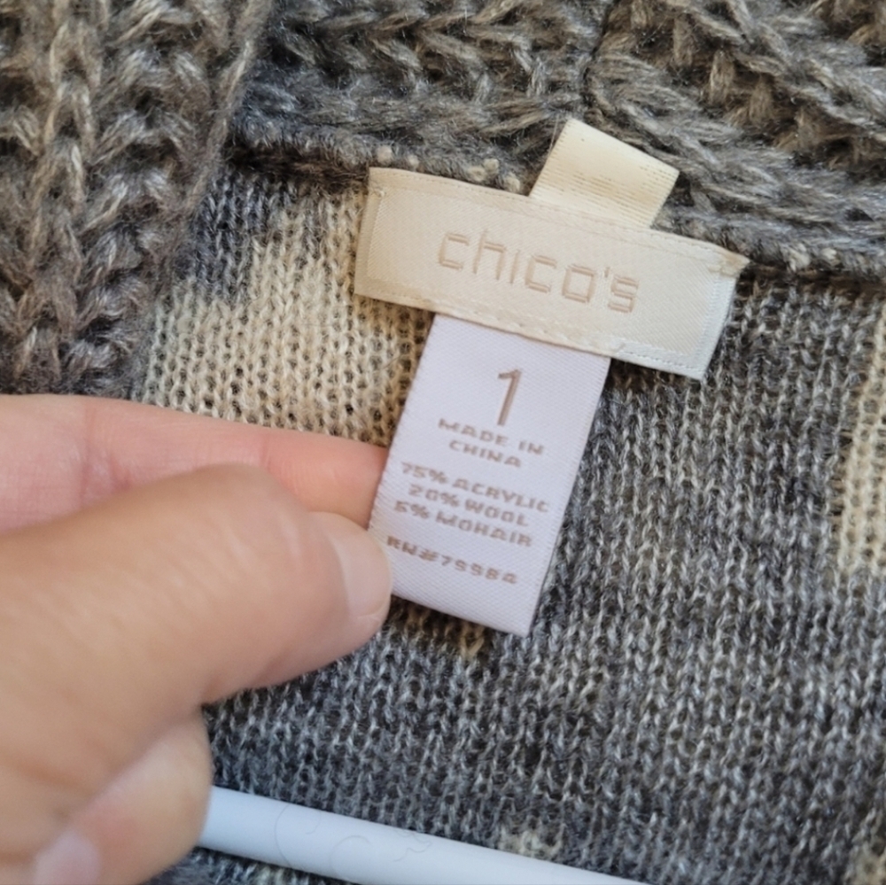 Chico's Wool Blend Women's Turtleneck Sweater Size 1 Medium - Picture 4 of 5